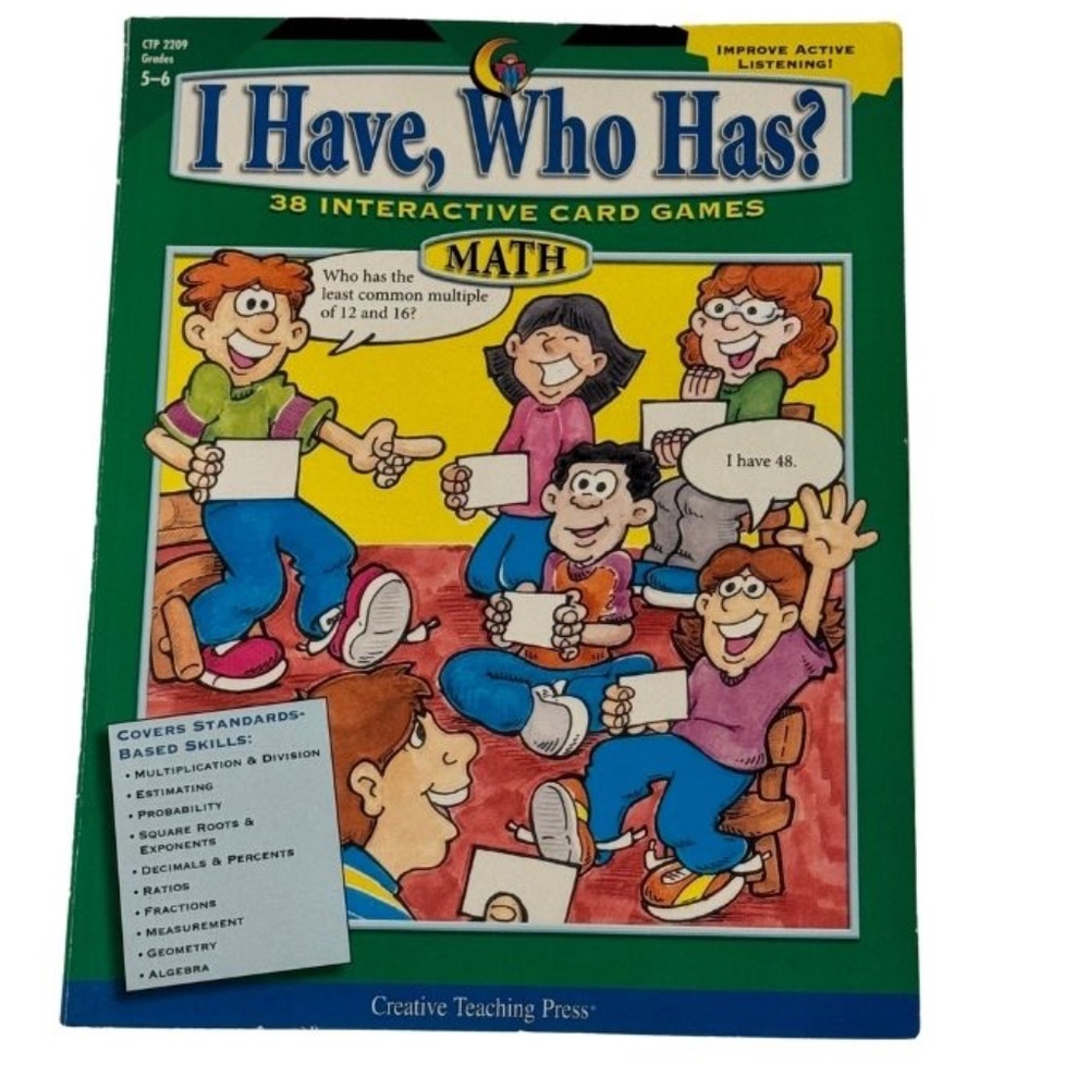 I Have, Who Has? 38 Interactive Card Games for Math Grades 5-6